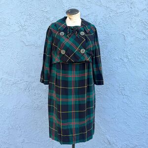 Vintage 60s Plaid Dress Maternityby Ed Volin Mid Century Fashion